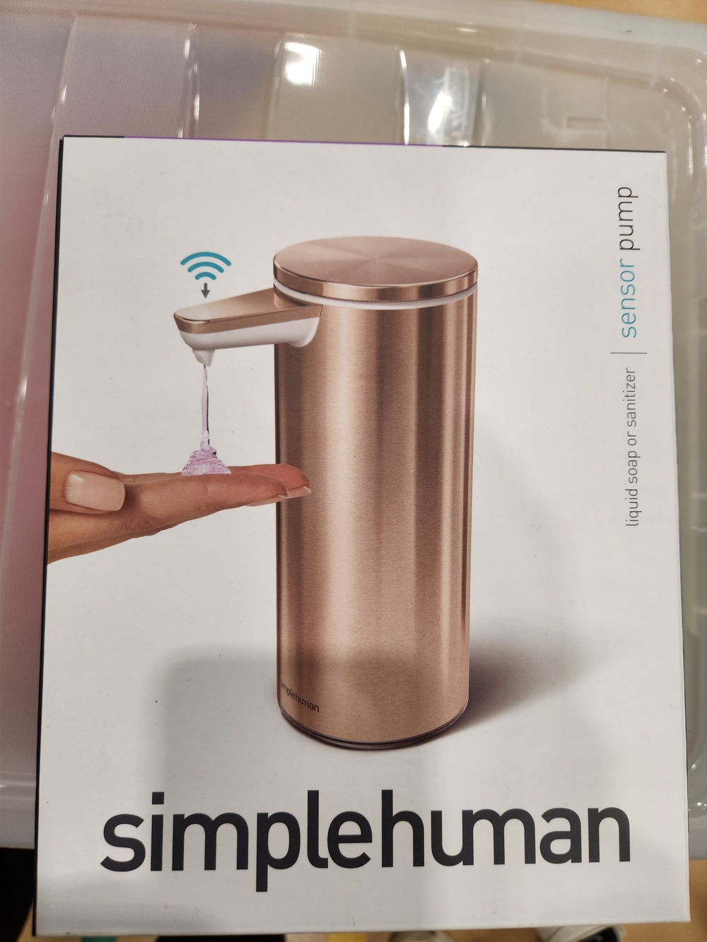 simplehuman Metallic Rose Gold Sensor Soap Dispenser